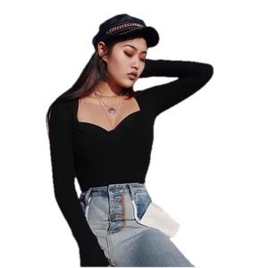 Black Bustier Sweetheart Neckline Top (READ DESCRIPTION)